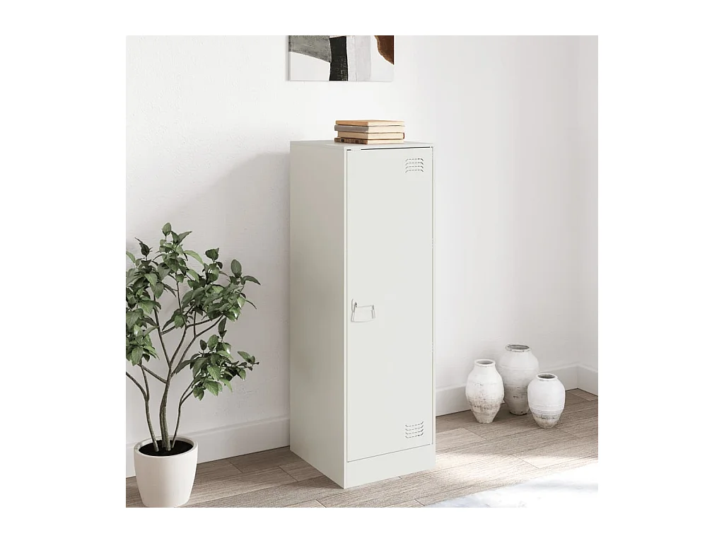 Buffet blanc 34,5x39x107 cm acier