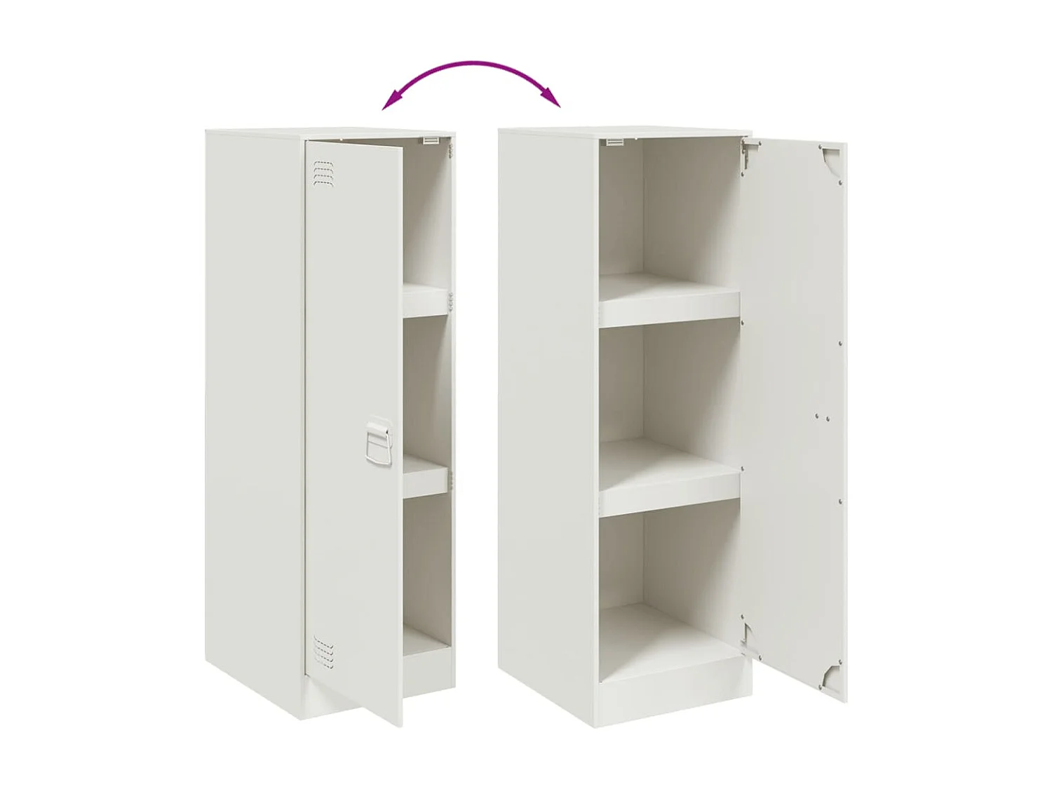 Wit dressoir 34,5x39x107 cm staal