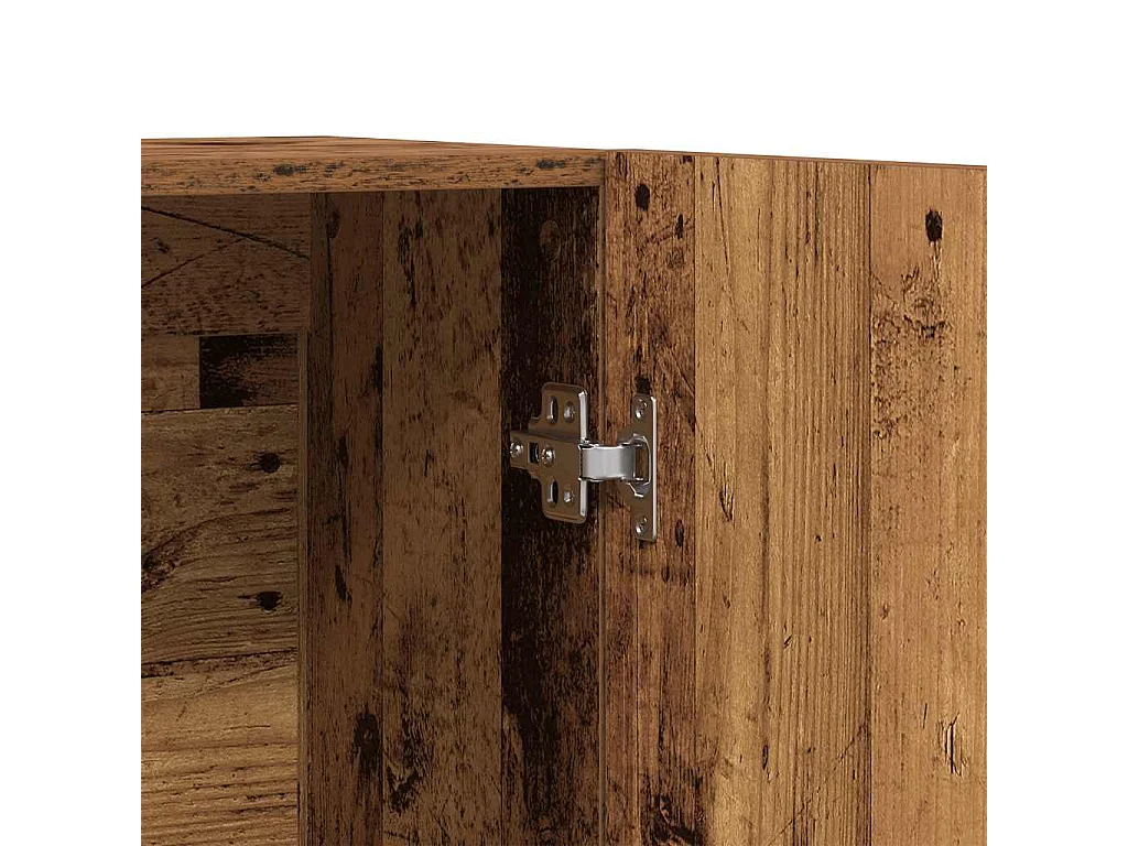 Hoge dressoir oud hout 70x31x115 cm bewerkt hout