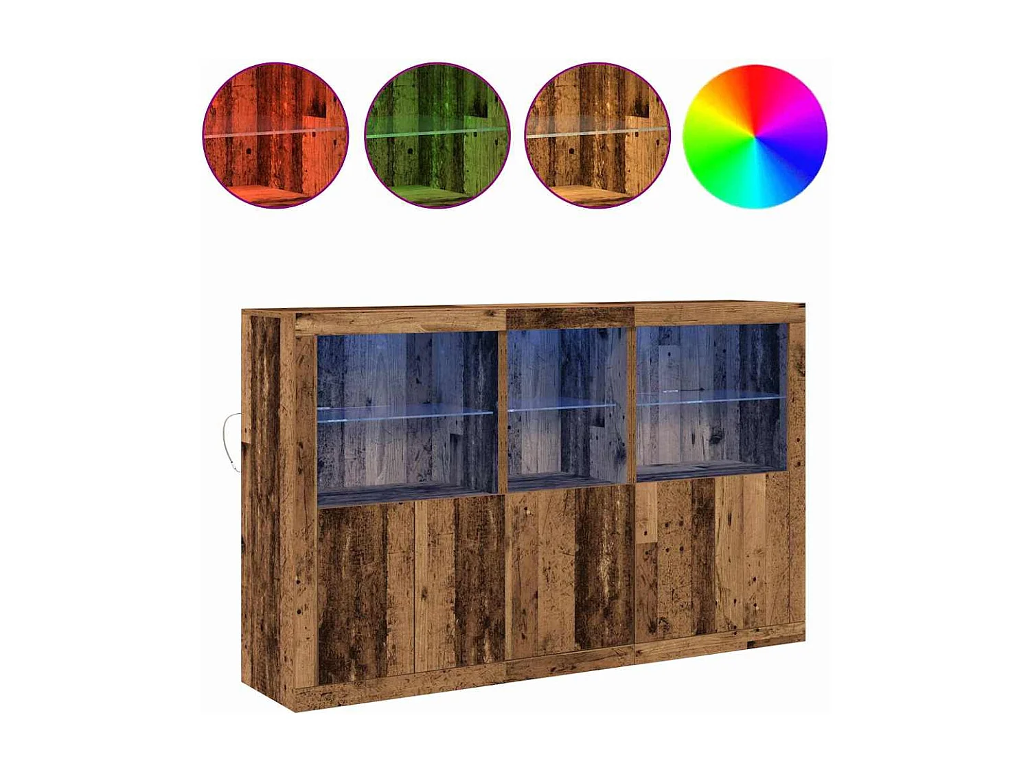 Credenza in legno antico 162 x 37 x 100 cm Legno ingegnerizzato