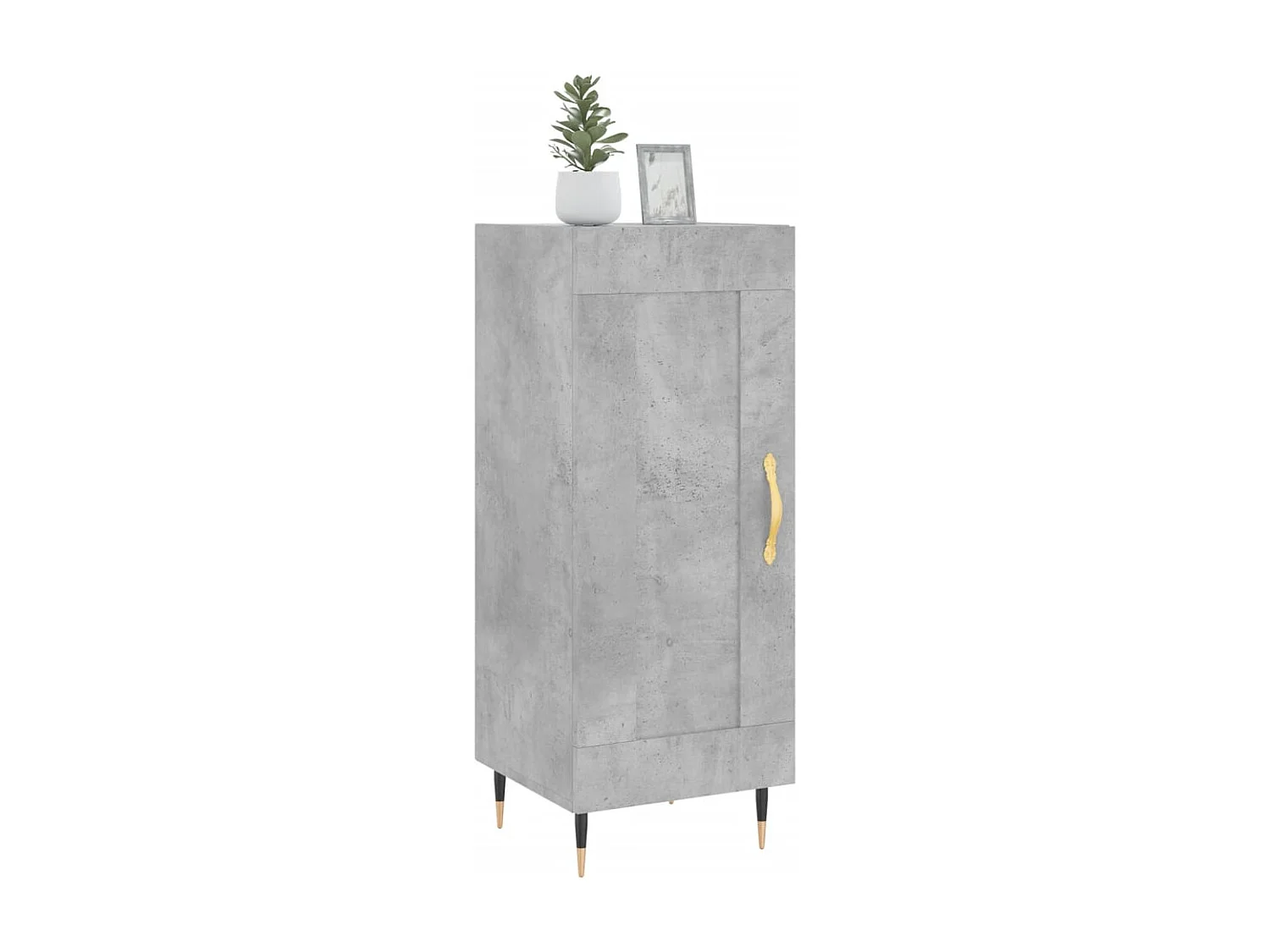 Credenza grigio cemento 34,5x34x90 cm in legno ingegnerizzato