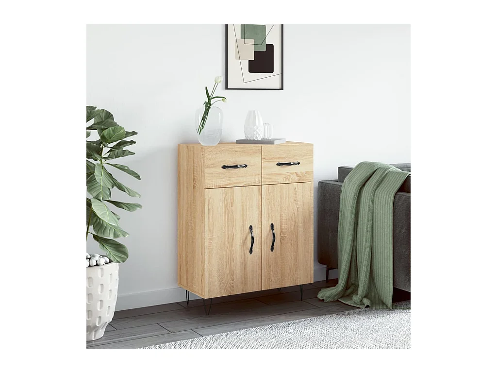 Credenza in rovere Sonoma 69,5x34x90 cm in legno ingegnerizzato