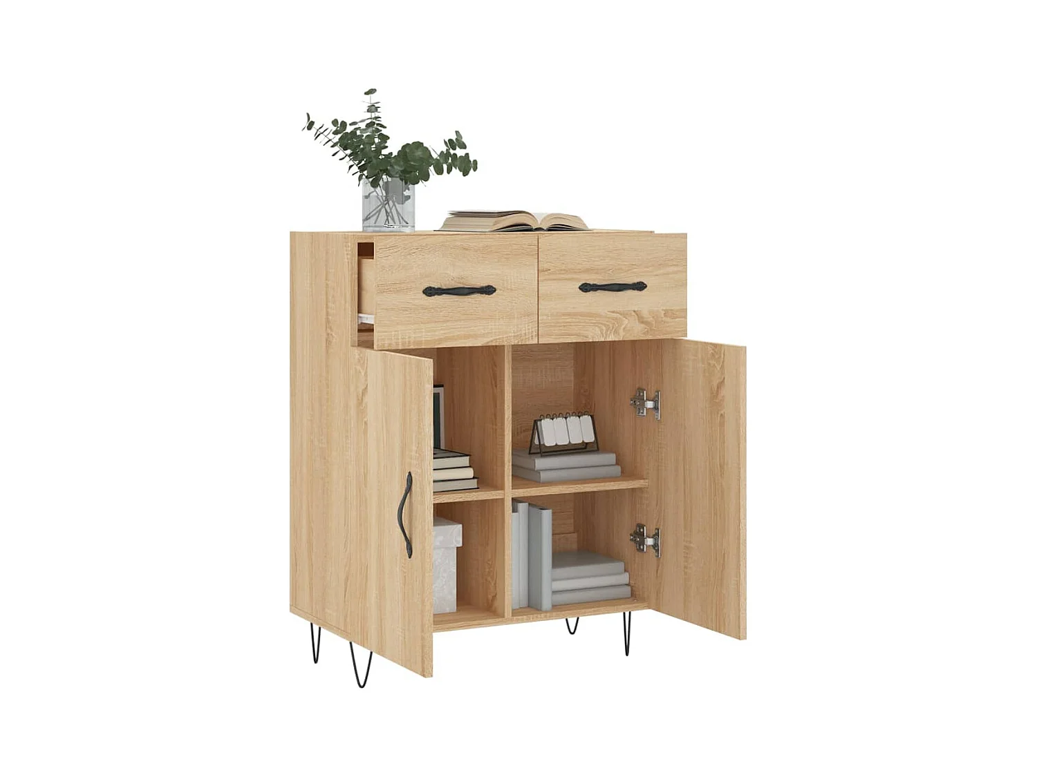 Credenza in rovere Sonoma 69,5x34x90 cm in legno ingegnerizzato