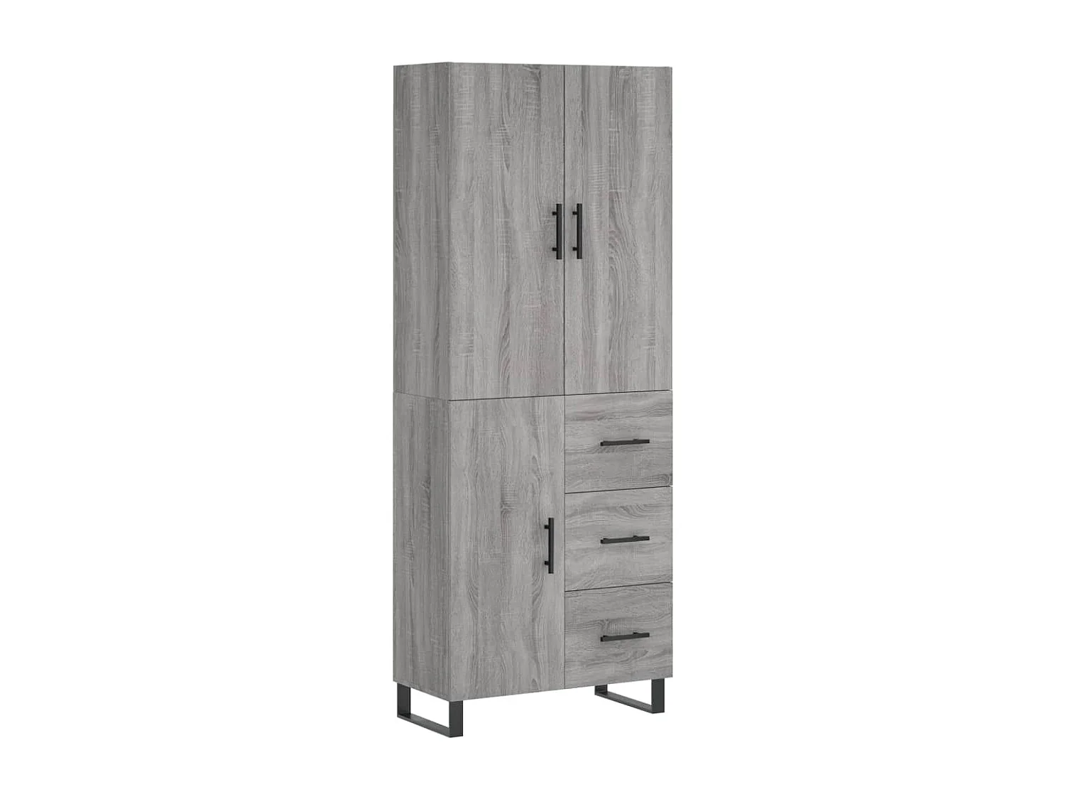 Buffet haut Sonoma gris 69,5x34x180 cm Bois d'ingénierie