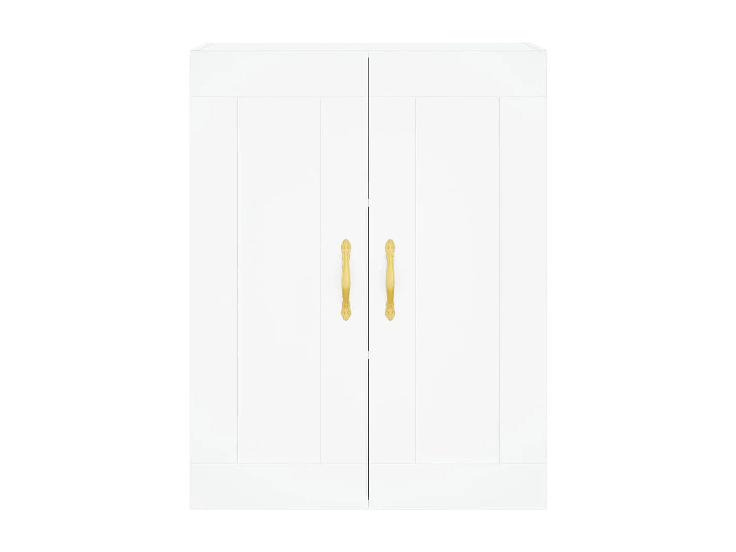 Credenza alta bianca 69,5x34x180 cm Legno ingegnerizzato