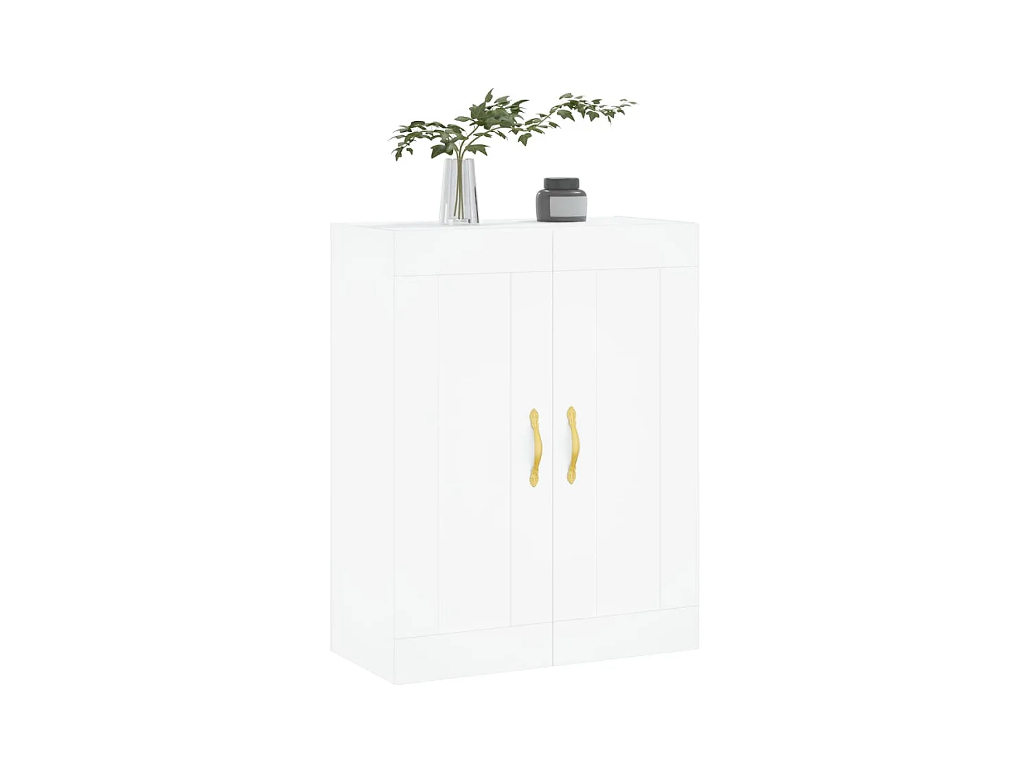 Mobiletto da parete bianco 69,5x34x90 cm in legno ingegnerizzato