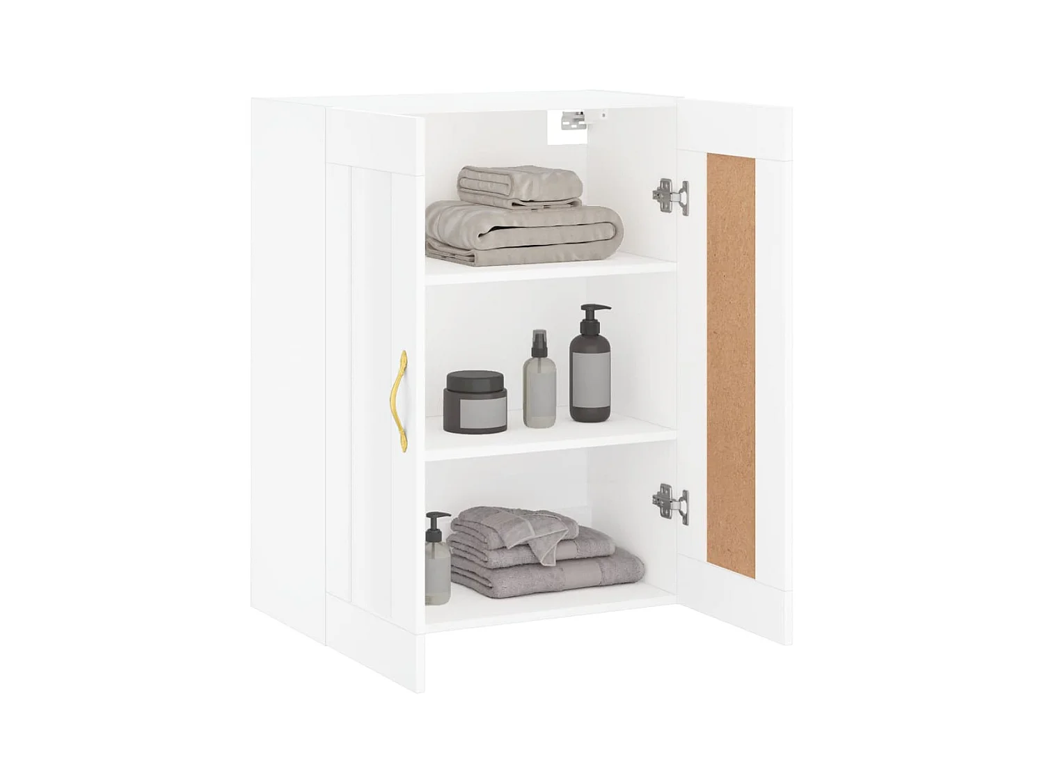 Mobiletto da parete bianco 69,5x34x90 cm in legno ingegnerizzato