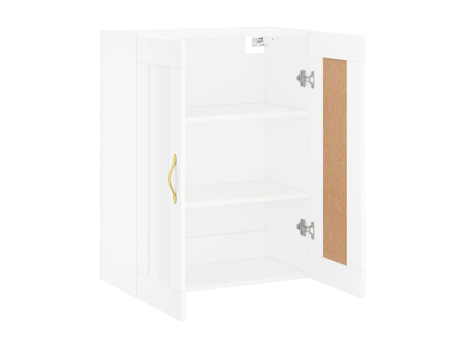 Mobiletto da parete bianco 69,5x34x90 cm in legno ingegnerizzato