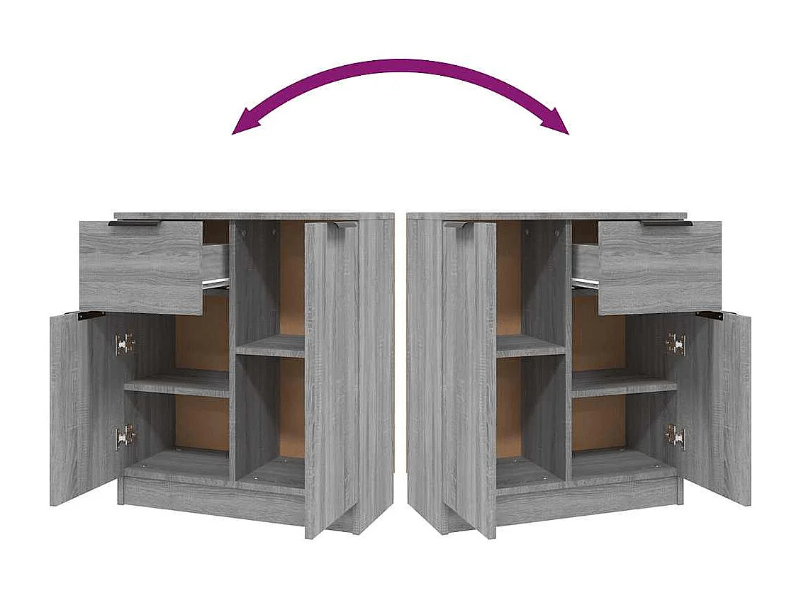 Buffet Sonoma gris 60x30x70 cm Bois d'ingénierie