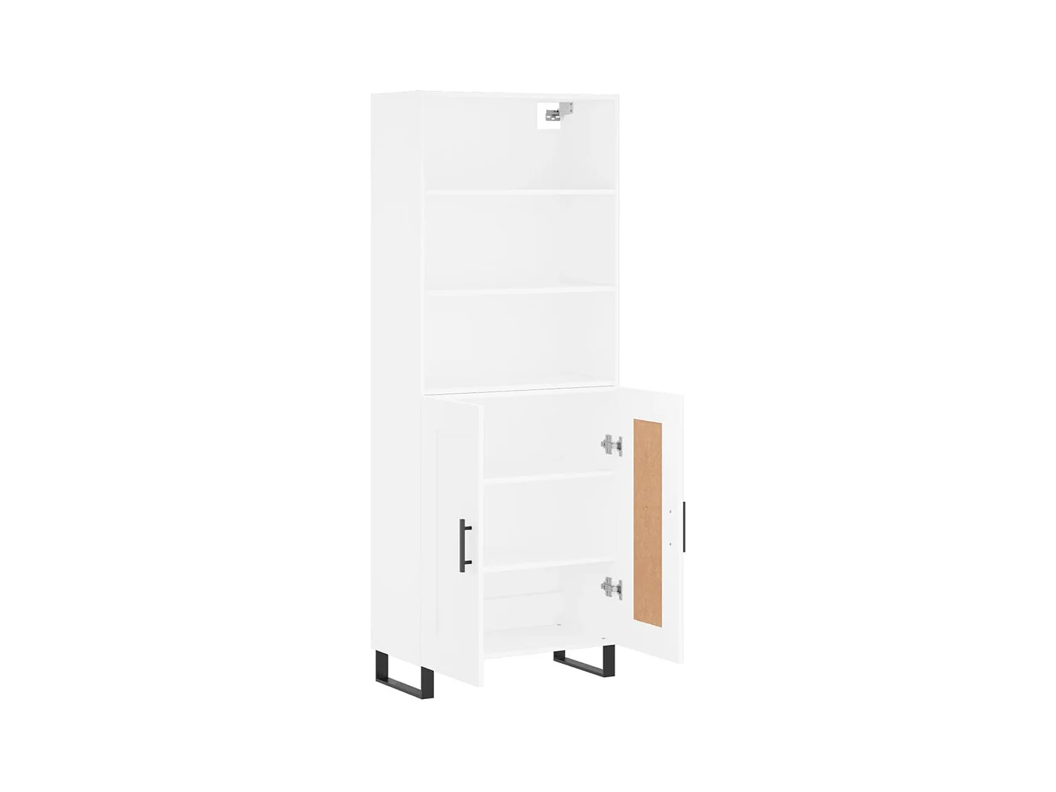 Wit hoog dressoir 69,5x34x180 cm Technisch hout