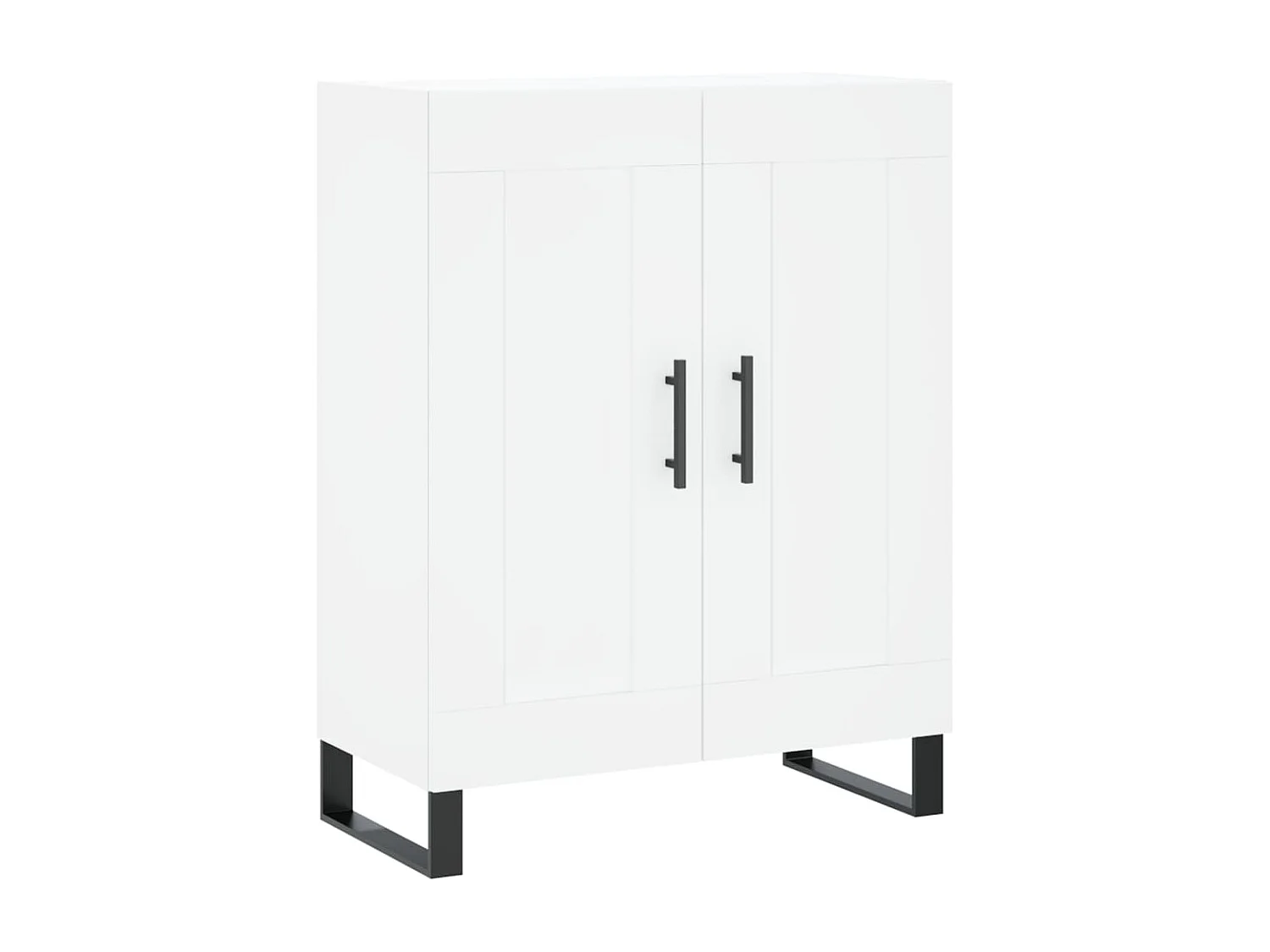 Credenza alta bianca 69,5x34x180 cm Legno ingegnerizzato