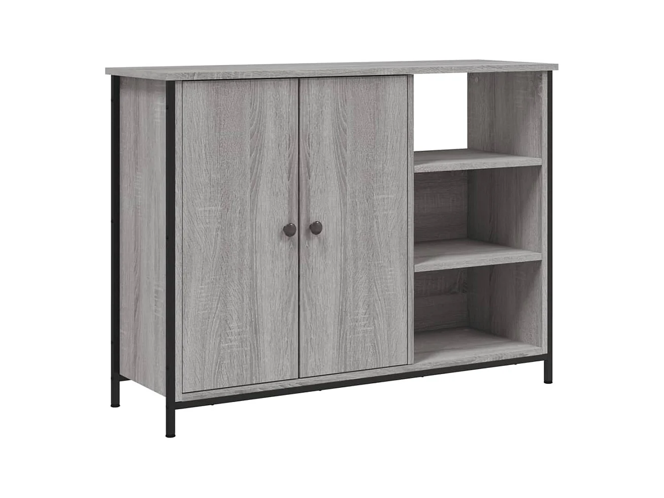 Buffet sonoma gris 100x33x75 cm bois d'ingénierie