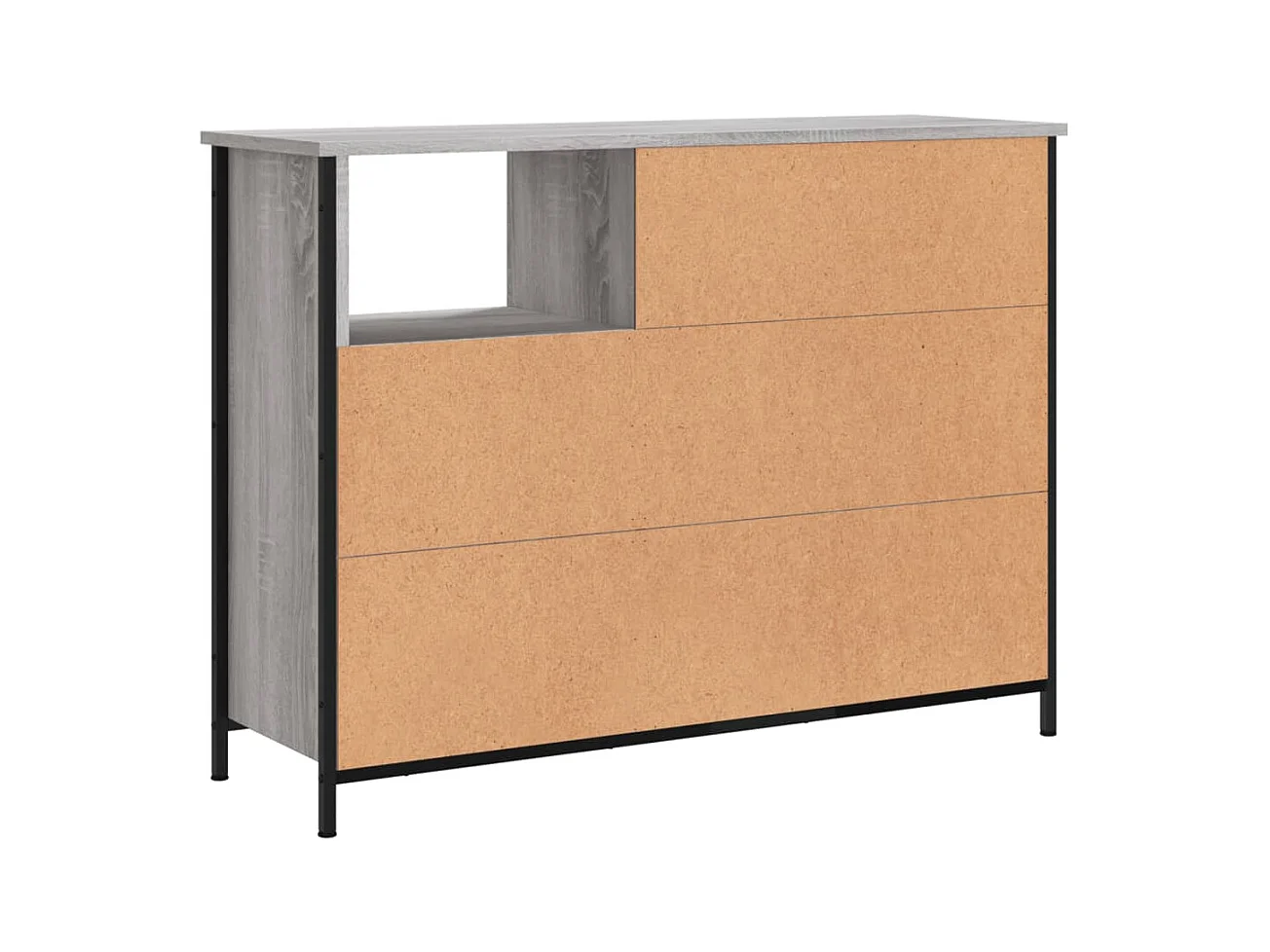 Buffet sonoma gris 100x33x75 cm bois d'ingénierie