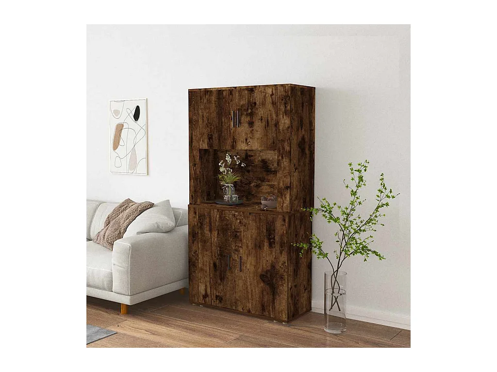 Buffet haut Chêne fumé Bois d'ingénierie