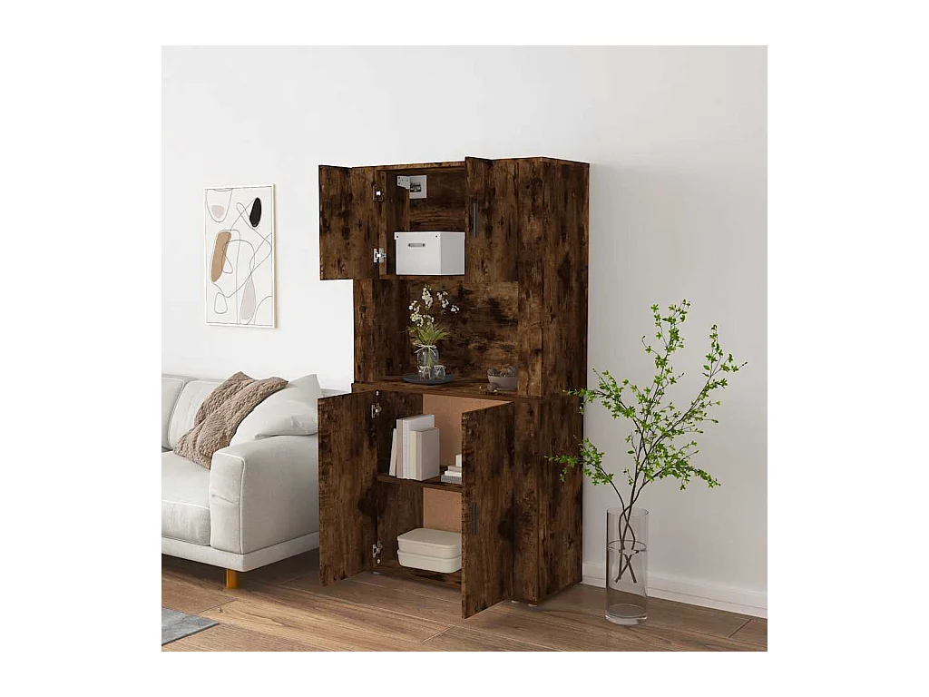 Buffet haut Chêne fumé Bois d'ingénierie