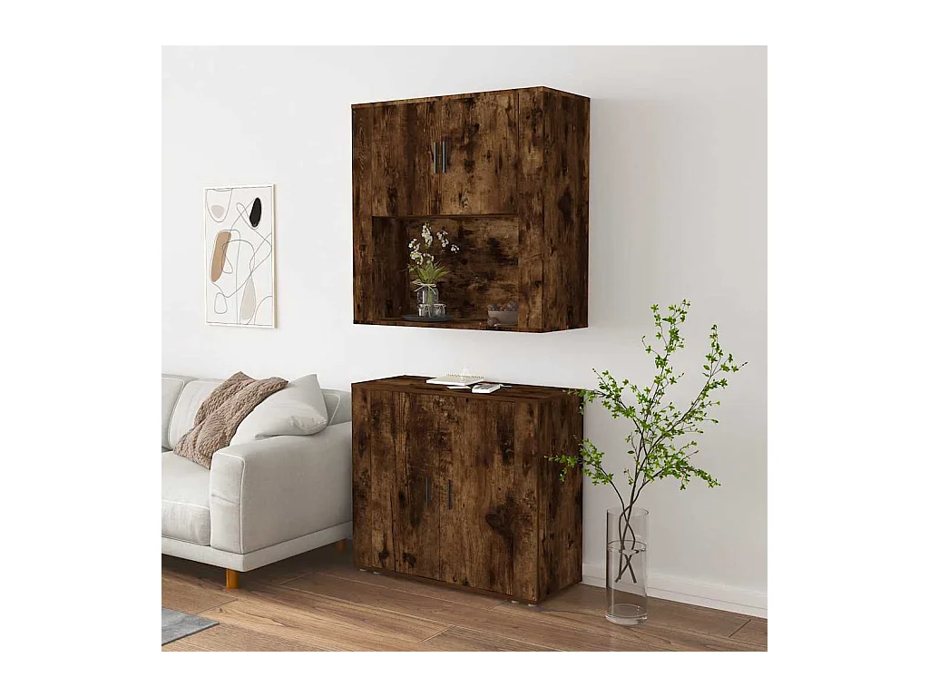 Buffet haut Chêne fumé Bois d'ingénierie