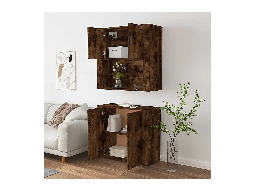 Buffet haut Chêne fumé Bois d'ingénierie