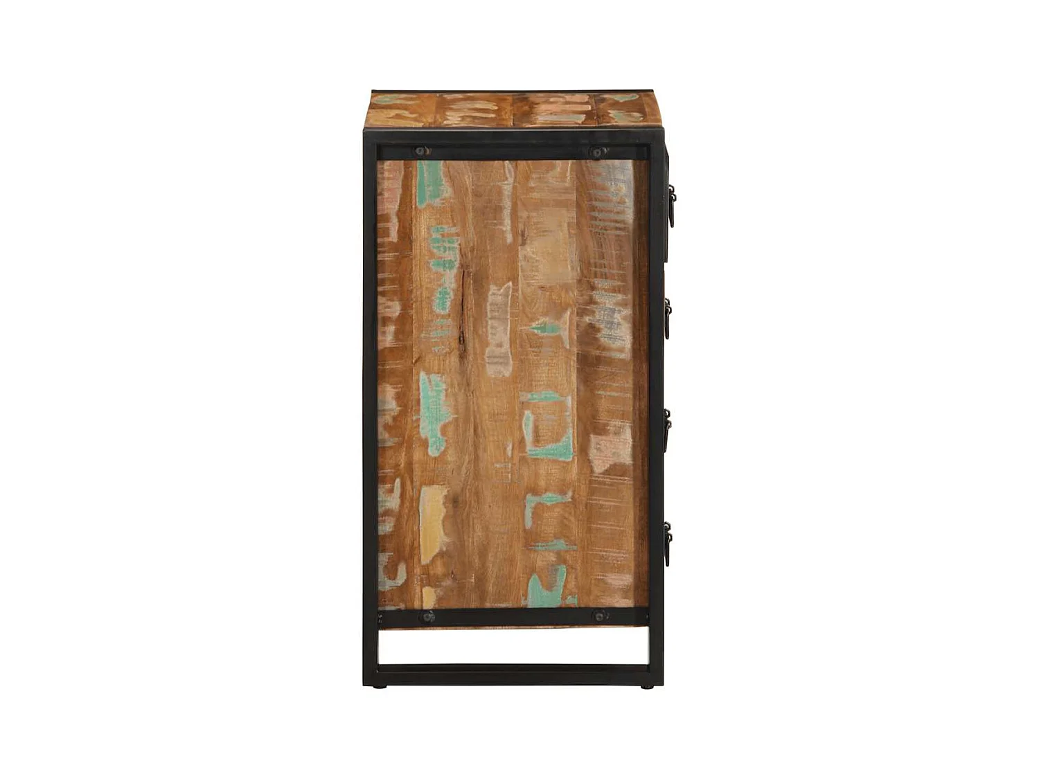 Meerkleurige ladekast 40x40x75 cm gerecycled hout