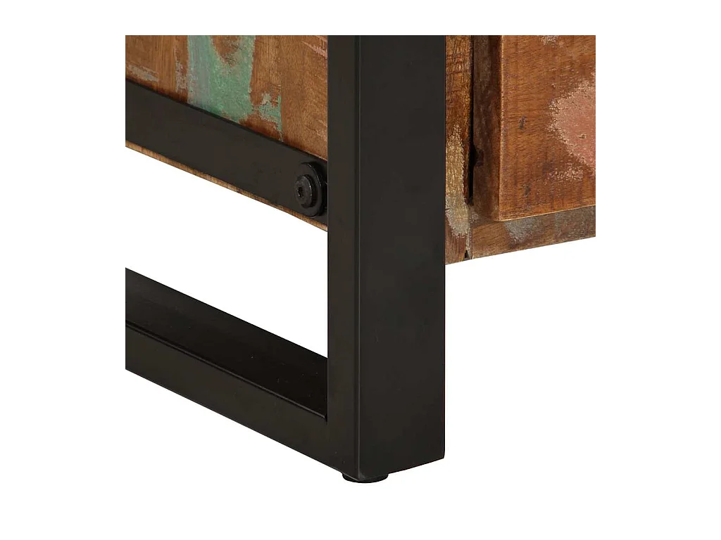 Armoire à tiroir multicolore 40x40x75 cm bois de récupération