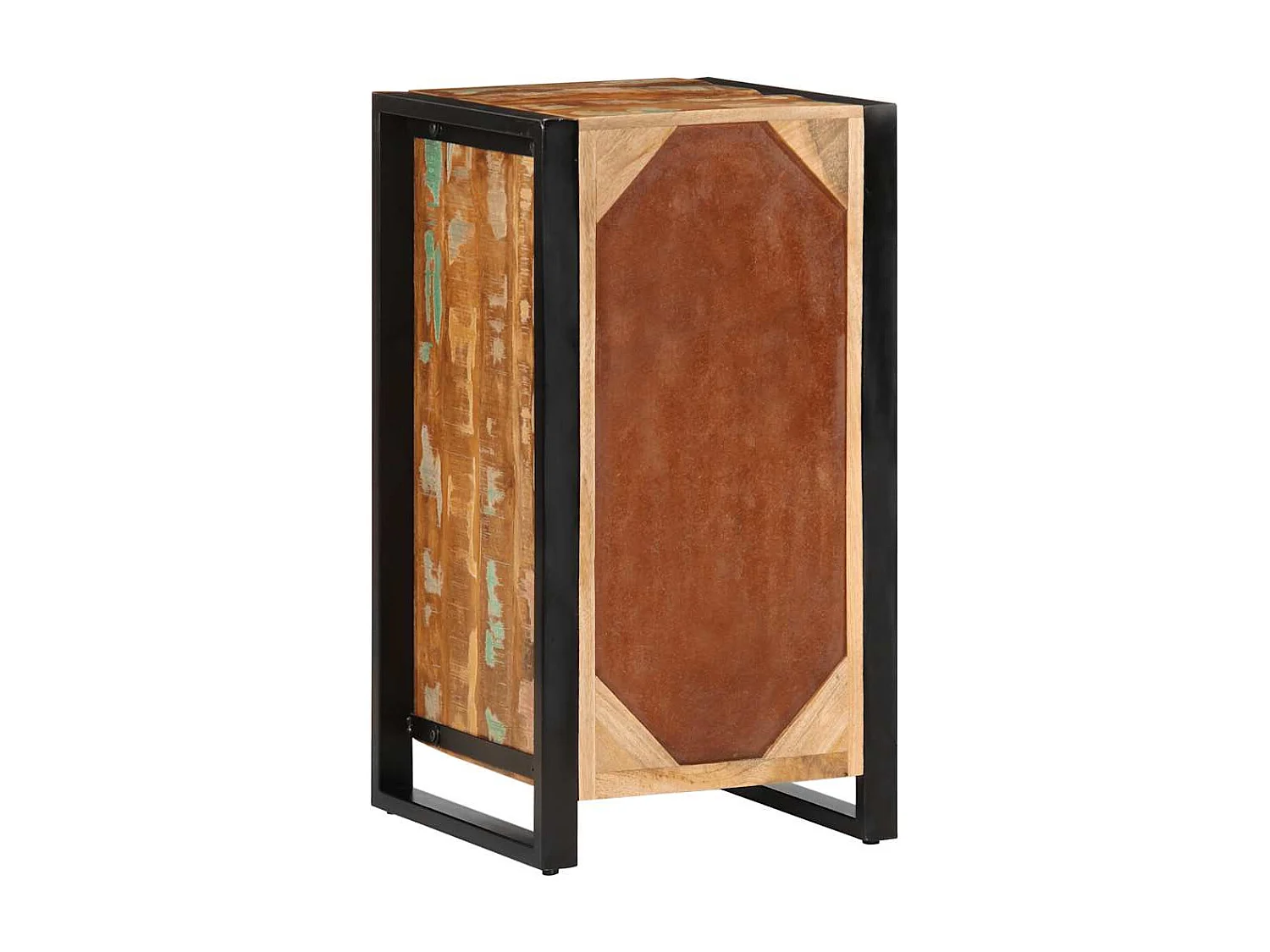 Armoire à tiroir multicolore 40x40x75 cm bois de récupération