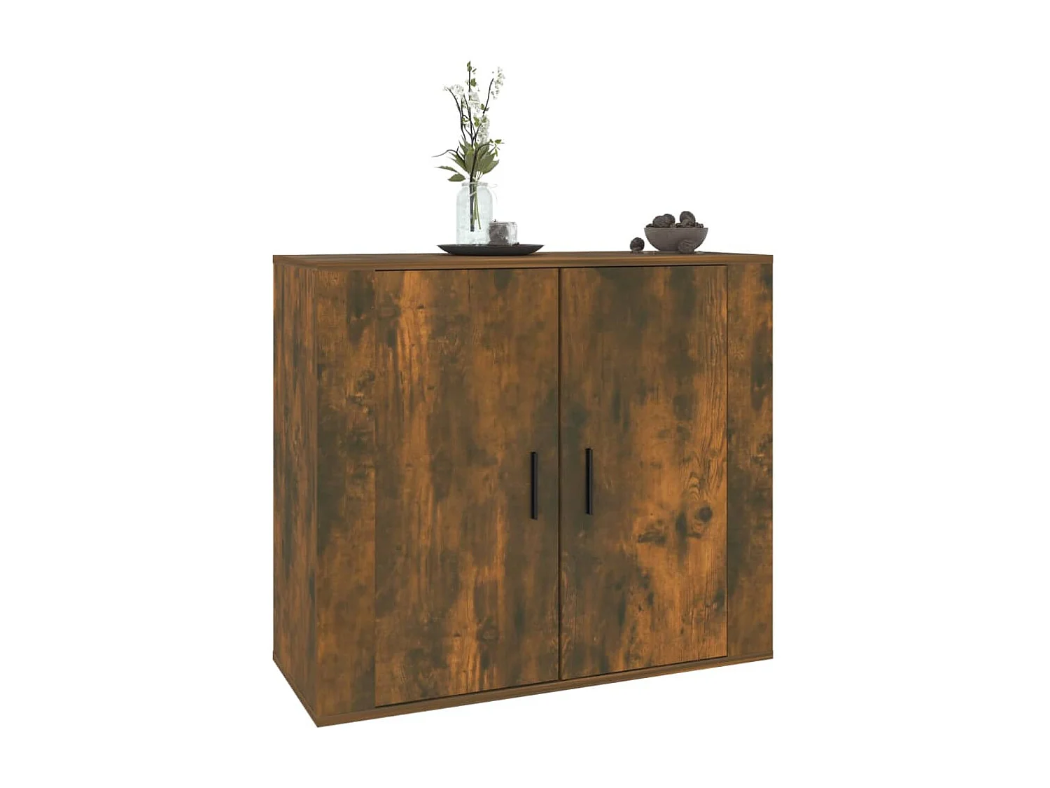 Credenza in rovere affumicato 80x33x70 cm in legno ingegnerizzato