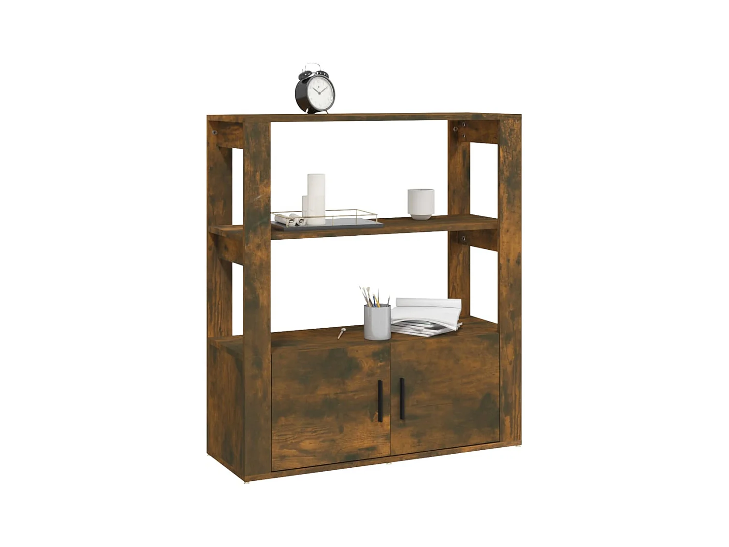 Buffet Chêne fumé 80x30x90 cm Bois d'ingénierie