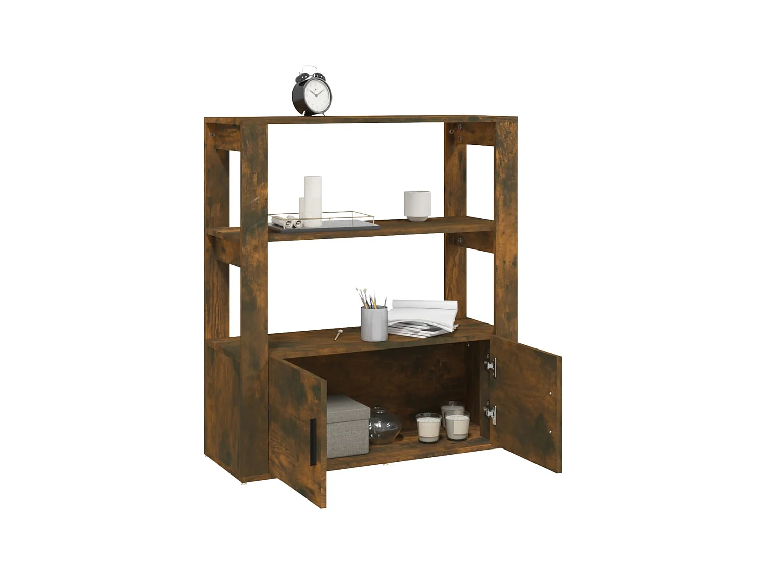 Buffet Chêne fumé 80x30x90 cm Bois d'ingénierie