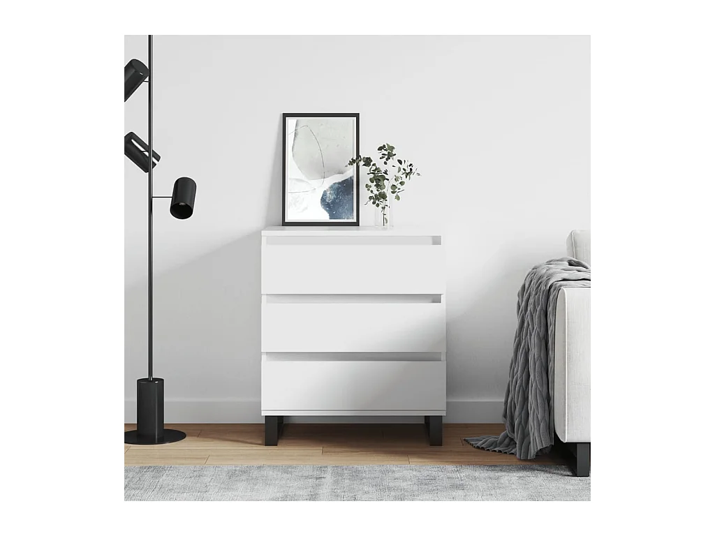 Aparador Blanco 60x35x70 cm Madera de Ingeniería