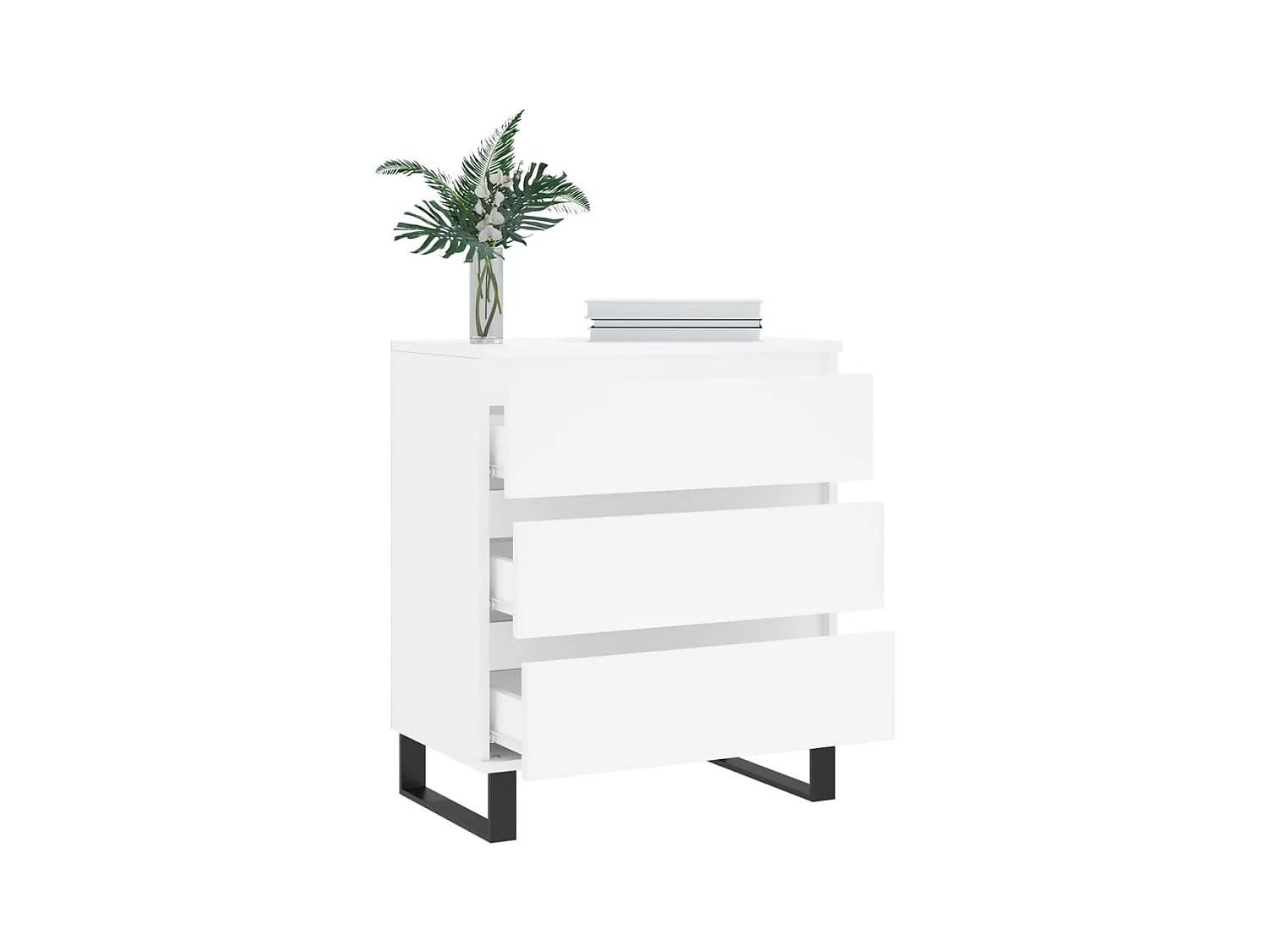 Aparador Blanco 60x35x70 cm Madera de Ingeniería