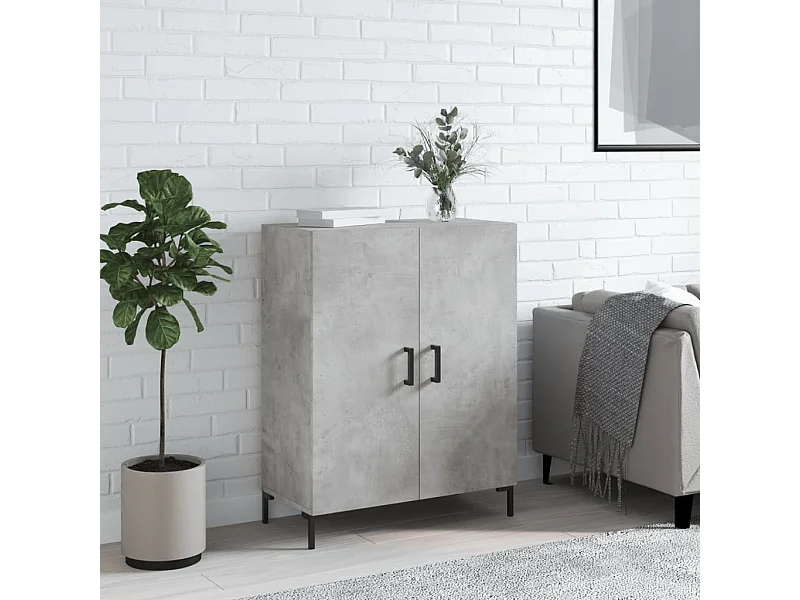 Credenza grigio cemento 69,5x34x90 cm in legno ingegnerizzato