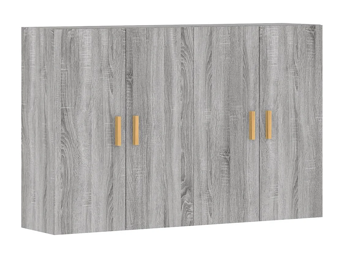 Pensili a 2 pezzi in legno ingegnerizzato grigio Sonoma