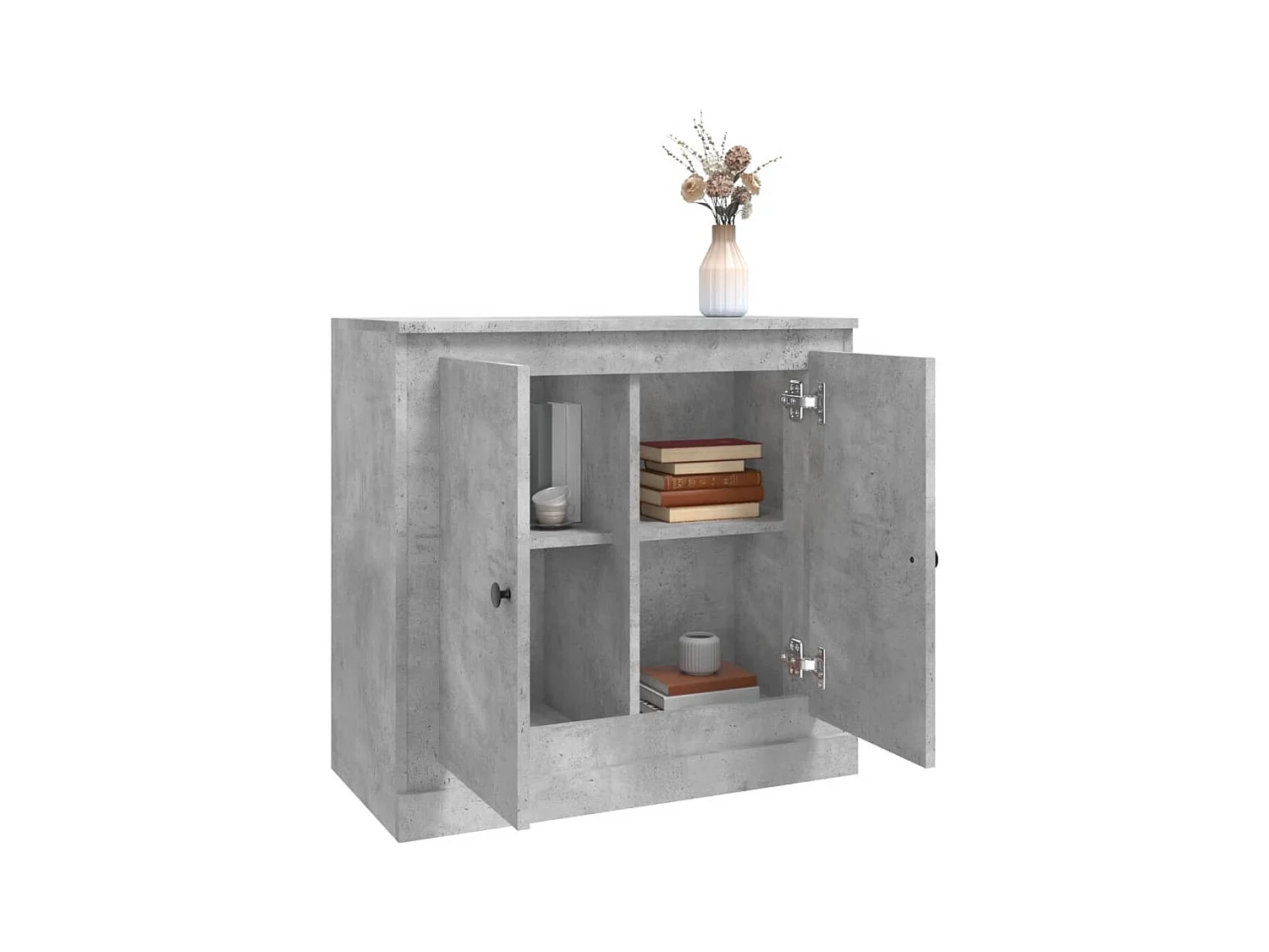 Buffet gris béton 70x35,5x67,5 cm bois d'ingénierie