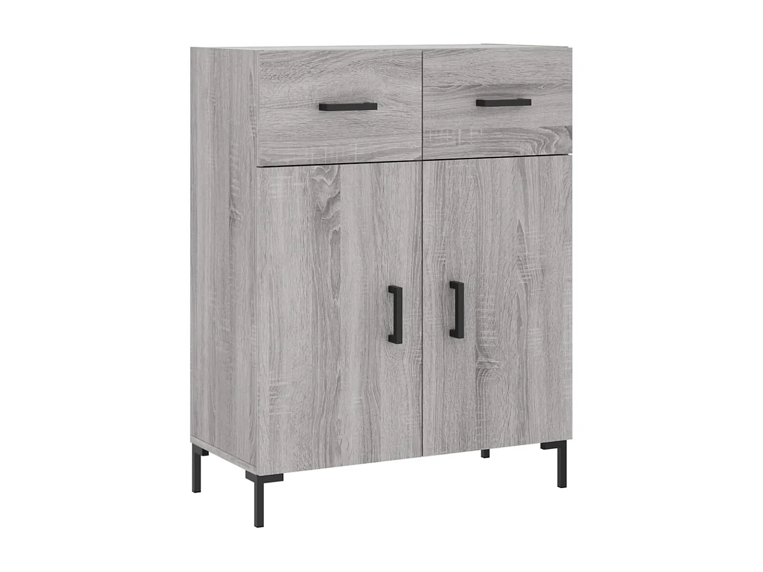 Sonoma Sideboard grau 69,5x34x90 cm Holzwerkstoff