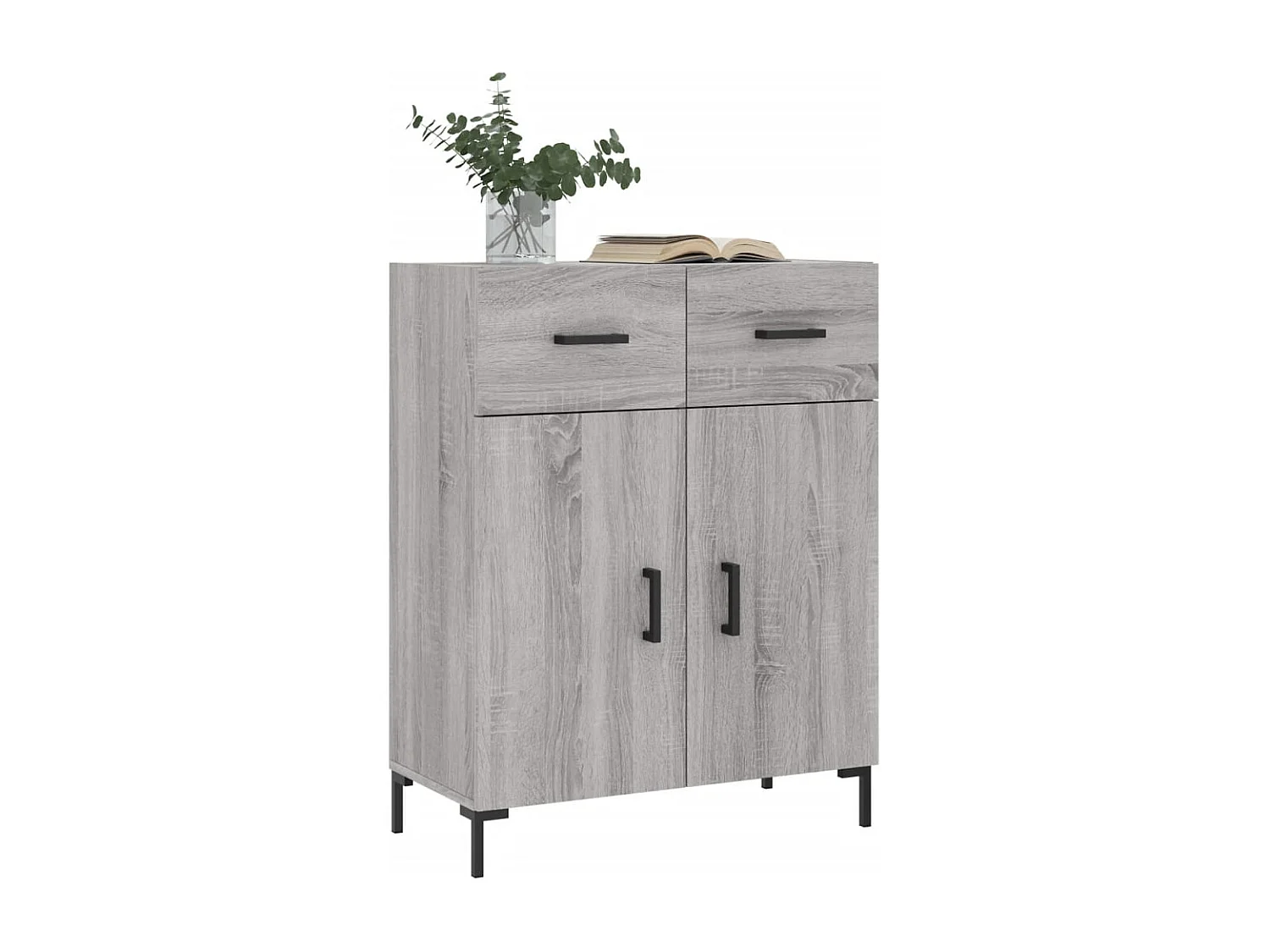 Sonoma Sideboard grau 69,5x34x90 cm Holzwerkstoff