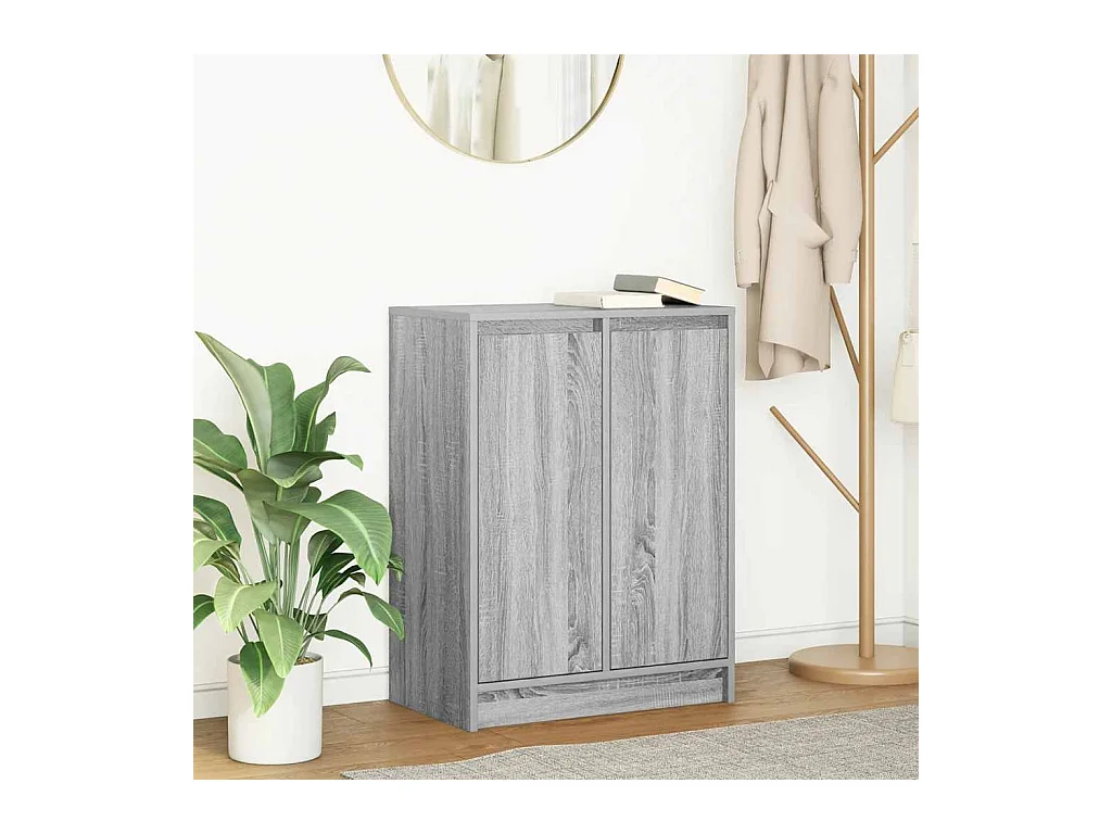 Buffet sonoma gris 57x34x76 cm bois d'ingénierie