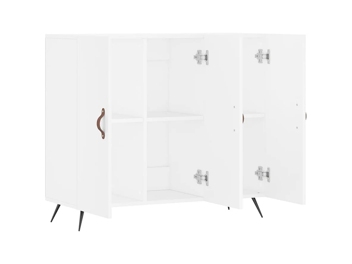 Credenza bianca 90x34x80 cm in legno ingegnerizzato