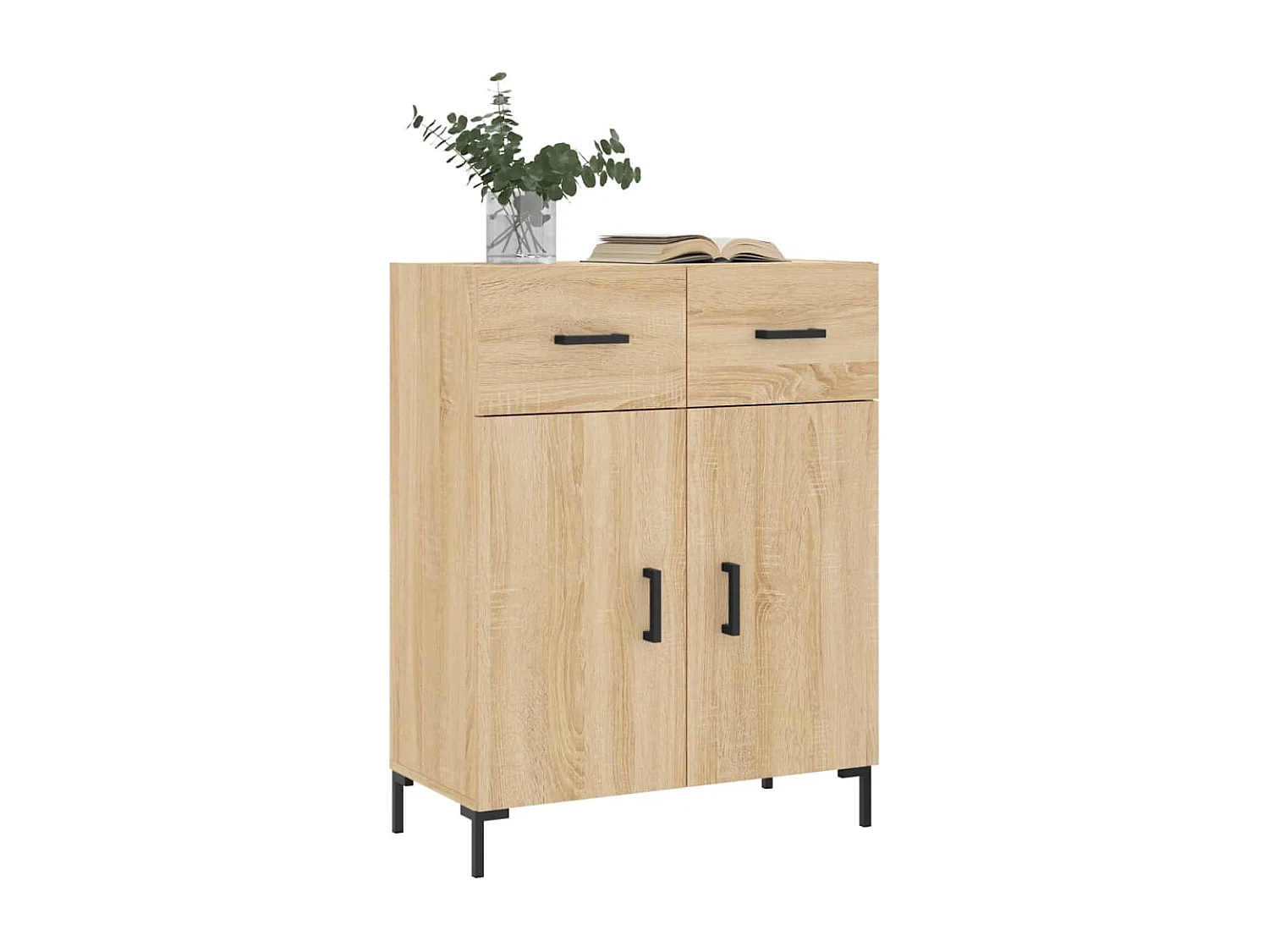 Buffet chêne sonoma 69,5x34x90 cm bois d'ingénierie