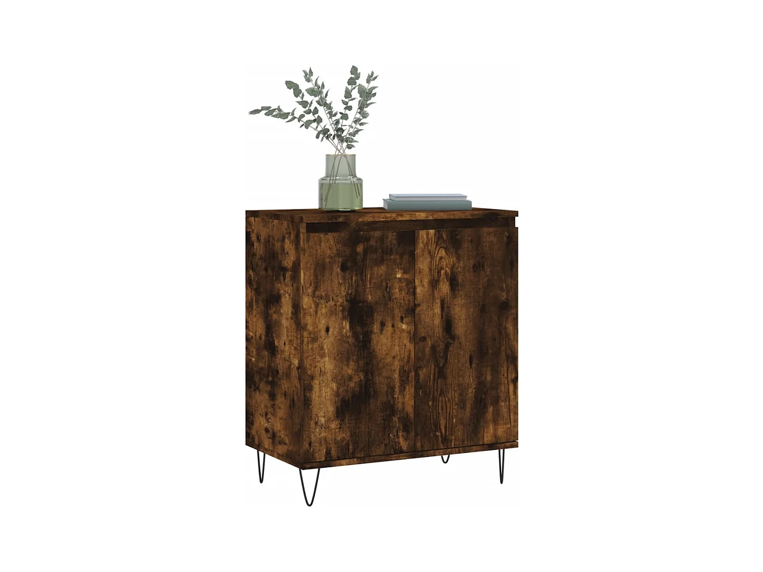 Credenza in rovere affumicato 60x35x70 cm in legno ingegnerizzato