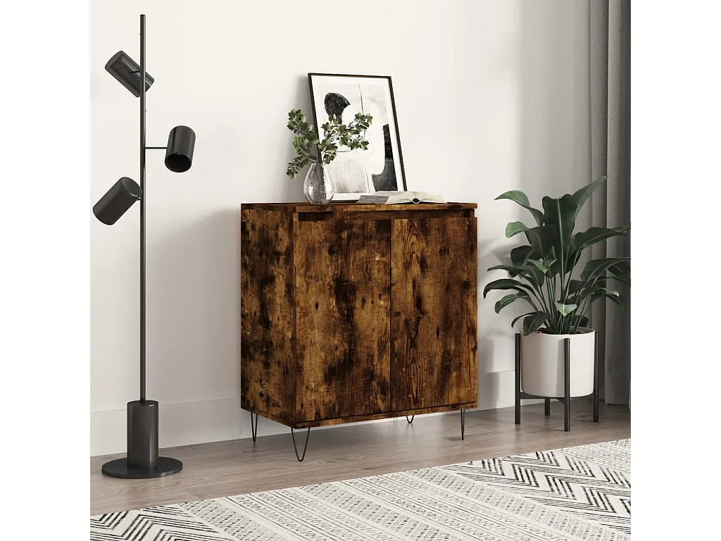 Buffet Chêne fumé 60x35x70 cm Bois d'ingénierie