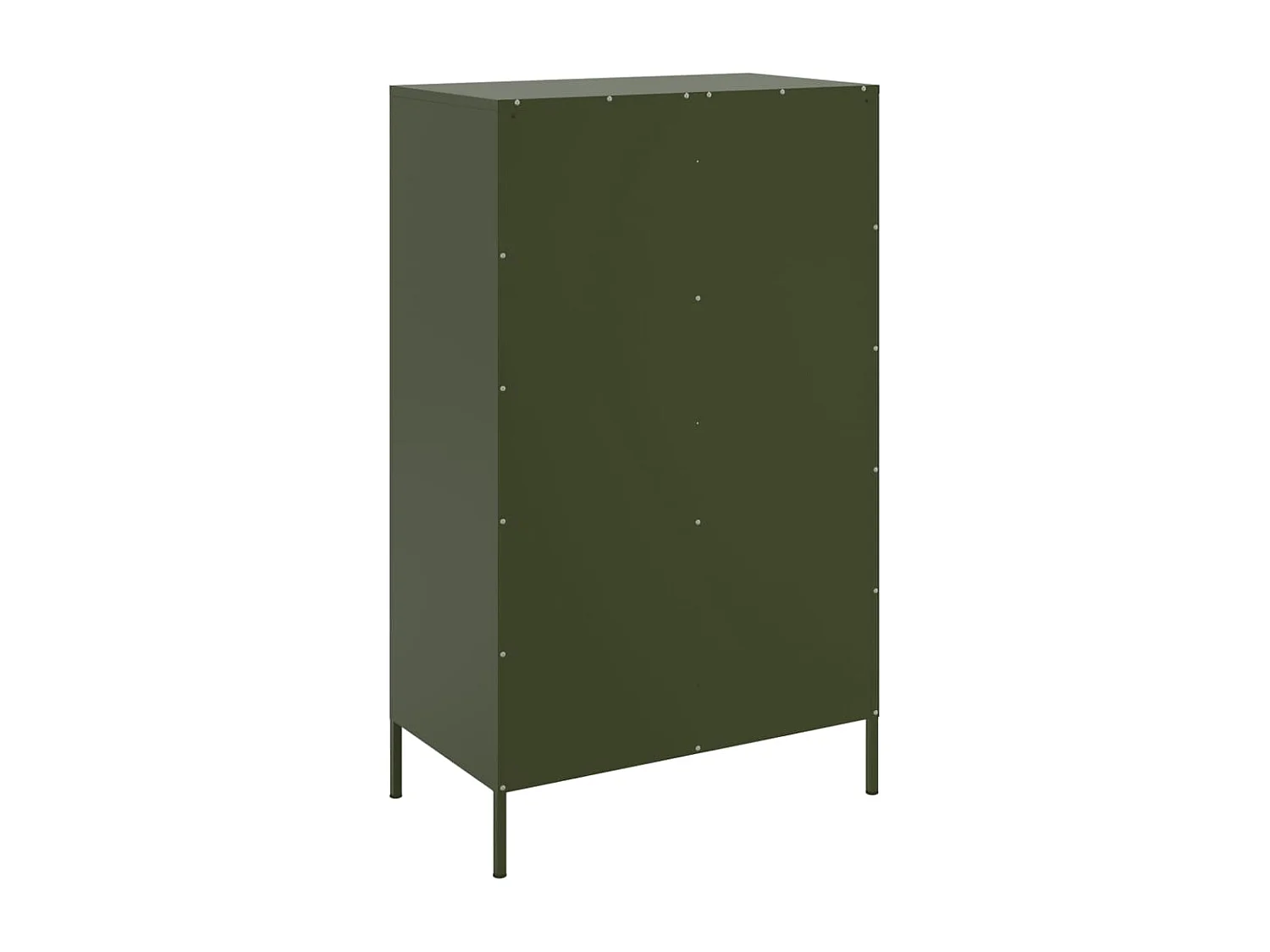 Aparador alto verde oliva 68x39x113 cm acero