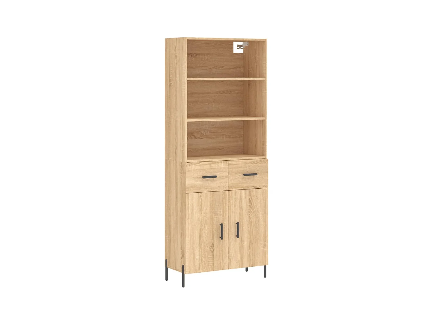 Credenza alta in rovere Sonoma 69,5x34x180 cm Legno ingegnerizzato