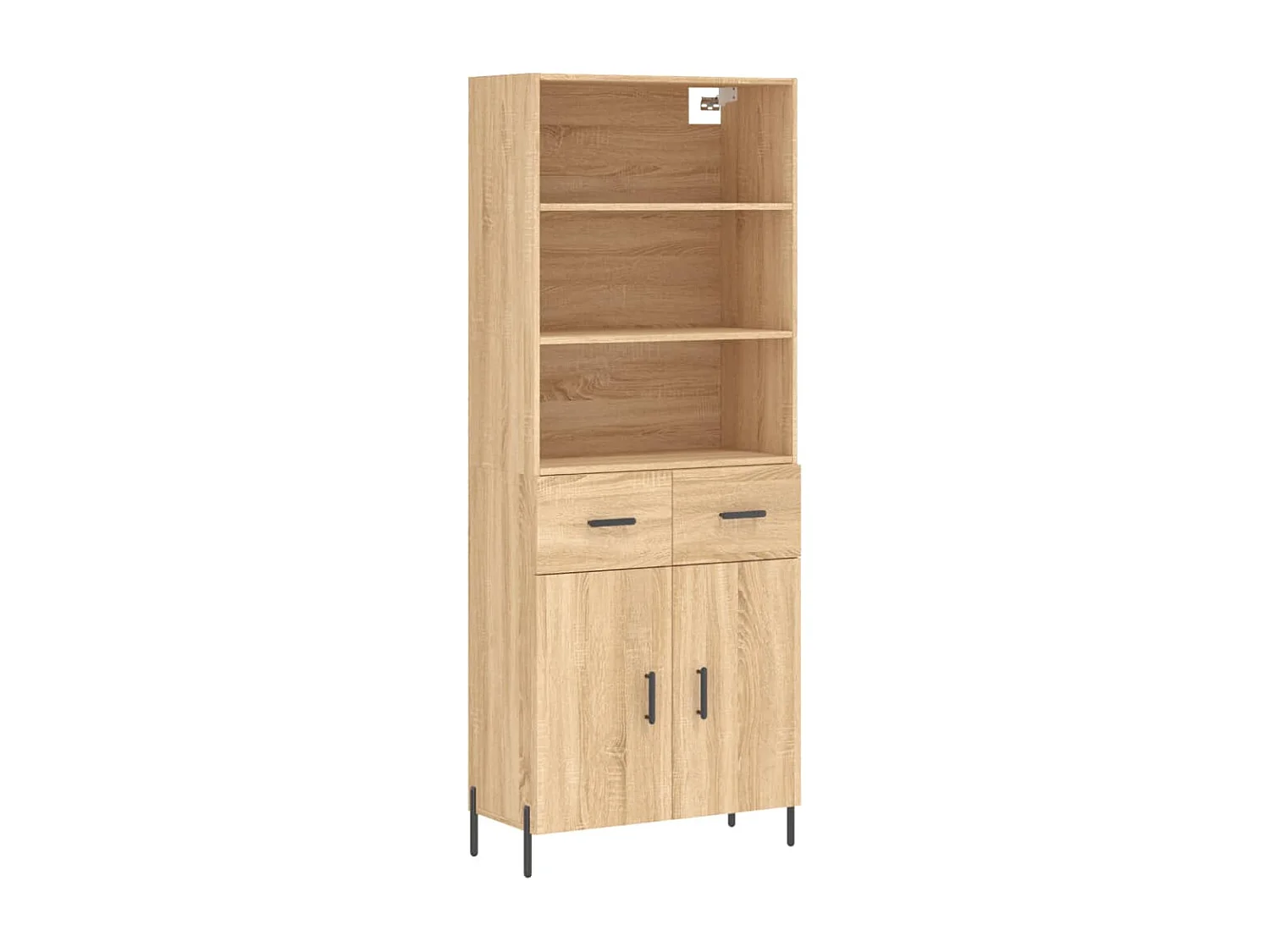 Credenza alta in rovere Sonoma 69,5x34x180 cm Legno ingegnerizzato