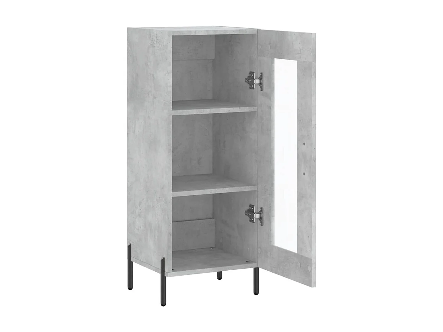 Betongrijs dressoir 34,5x34x90 cm bewerkt hout