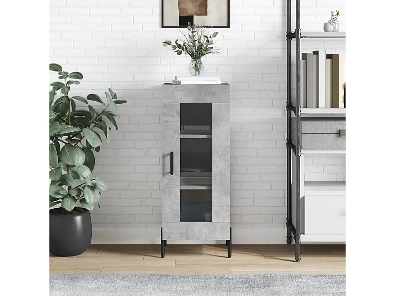 Betongrijs dressoir 34,5x34x90 cm bewerkt hout