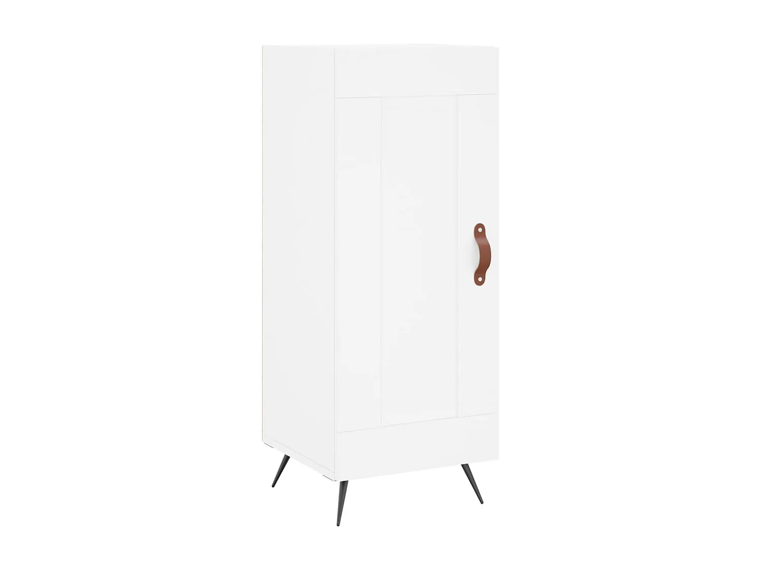 Wit hoog dressoir 34,5x34x180 cm Technisch hout