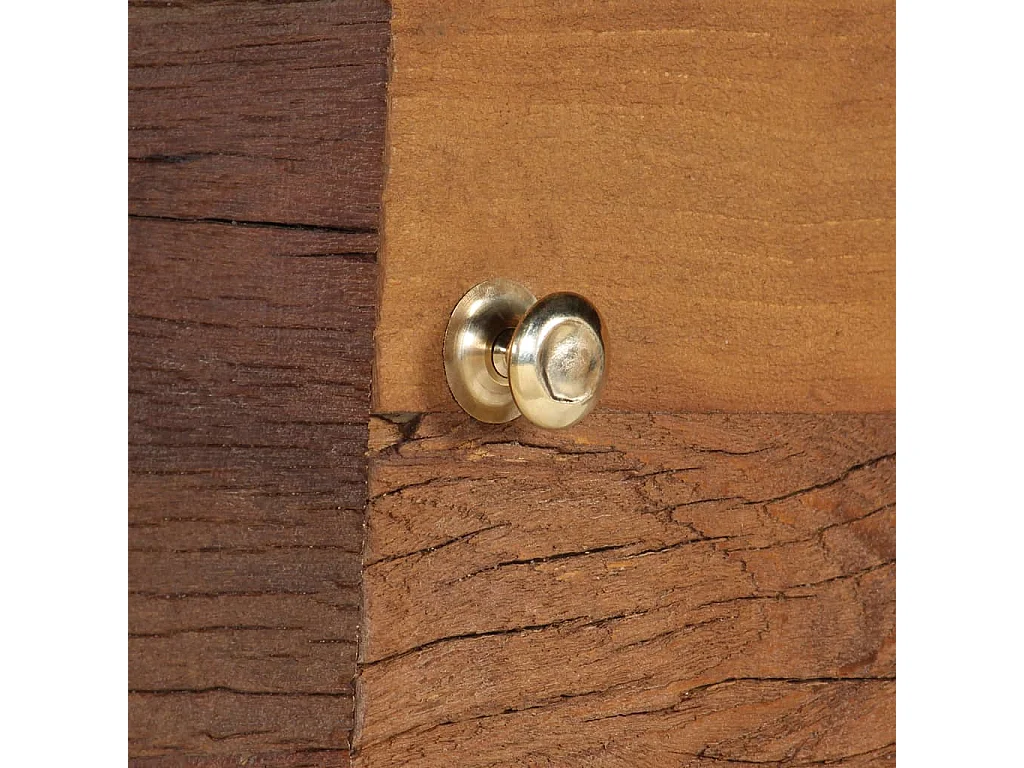 Sideboard aus massivem Recyclingholz, 110 x 30 x 75 cm, Braun