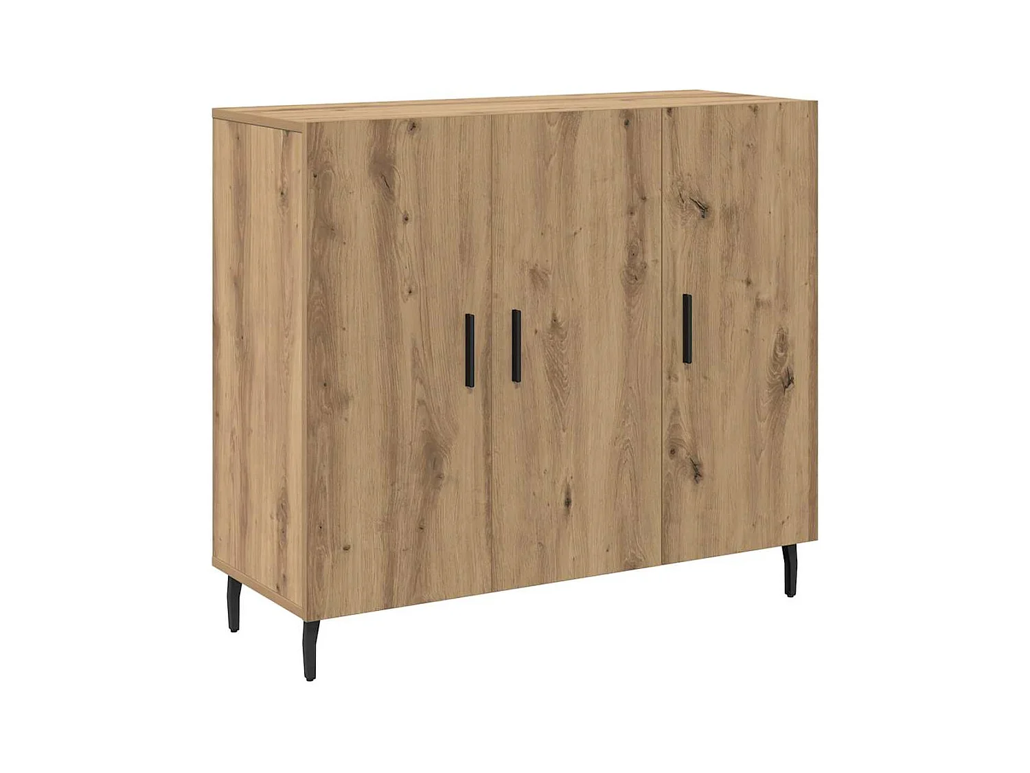 Bruin dressoir 90 x 34 x 80 cm bewerkt hout