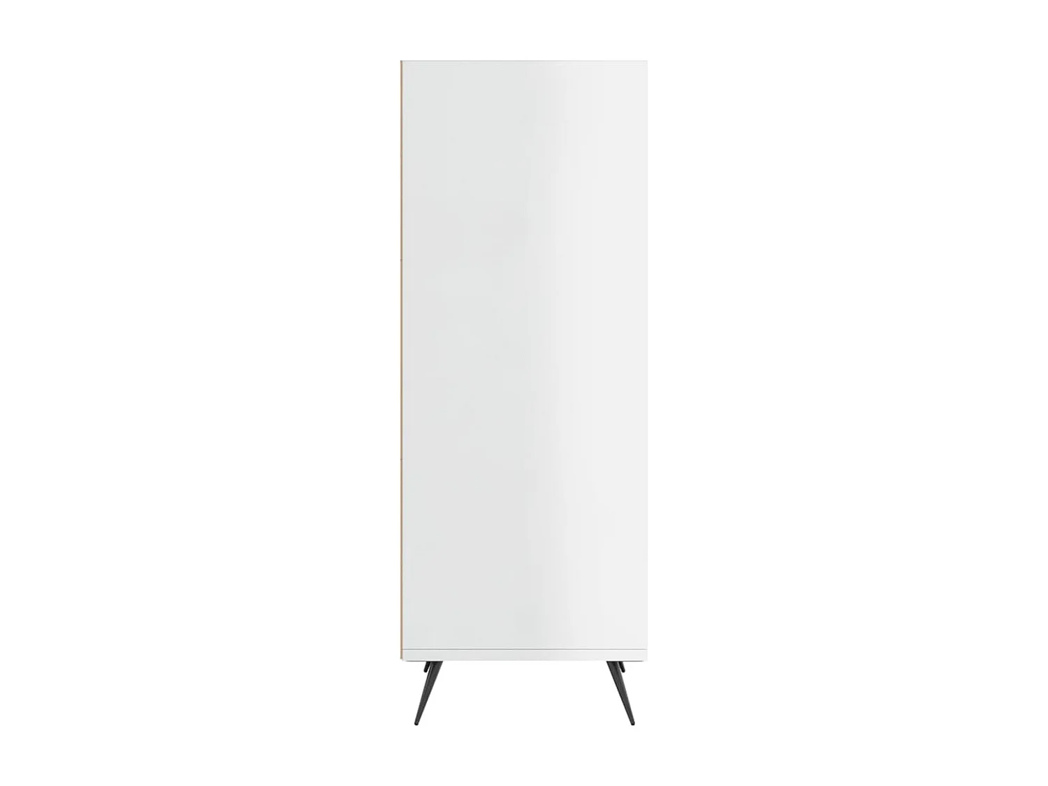 Armoire à étagères blanc brillant 34,5x32,5x90 cm