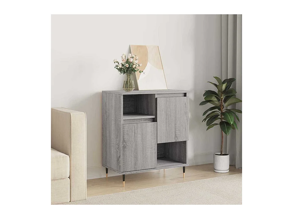 Buffet Sonoma gris 60x35x70 cm Bois d'ingénierie