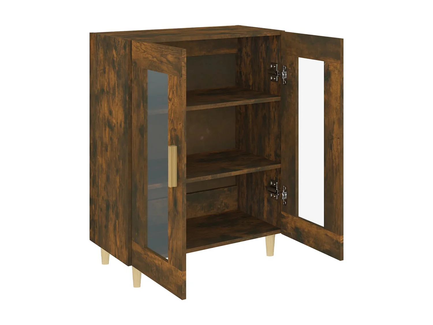 Aparador de roble ahumado 69,5x34x90 cm madera de ingeniería